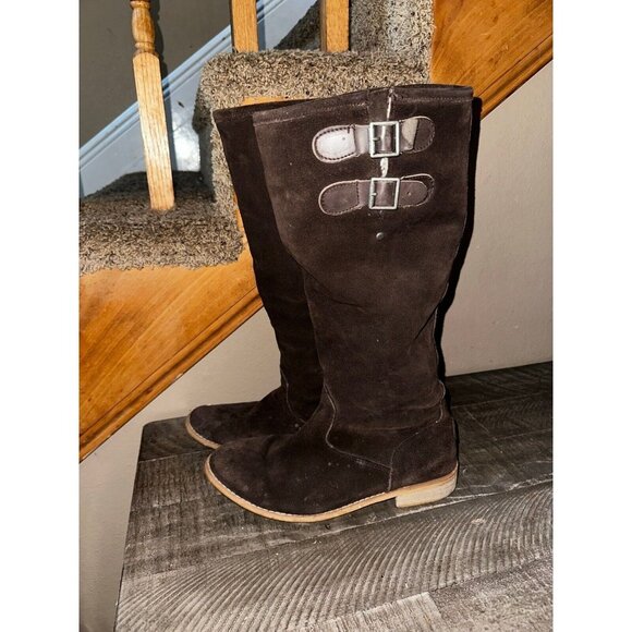 EMU Australia Boots Womens 10 Toowoobah Knee High Tall Riding Brown Leather - Picture 3 of 6